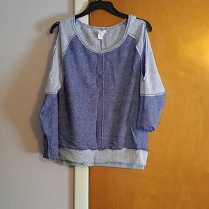 Lightweight open shoulder sweater